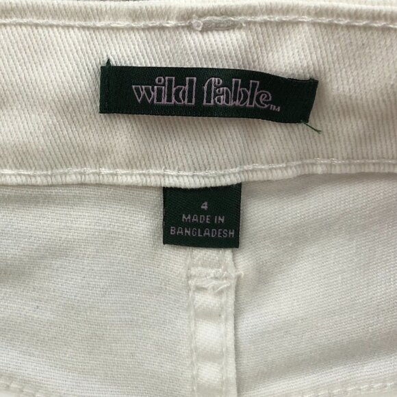 NWT Wild Fable Womens Dad Jeans Size 4 High Rise White Distressed Denim Straight - Picture 3 of 16